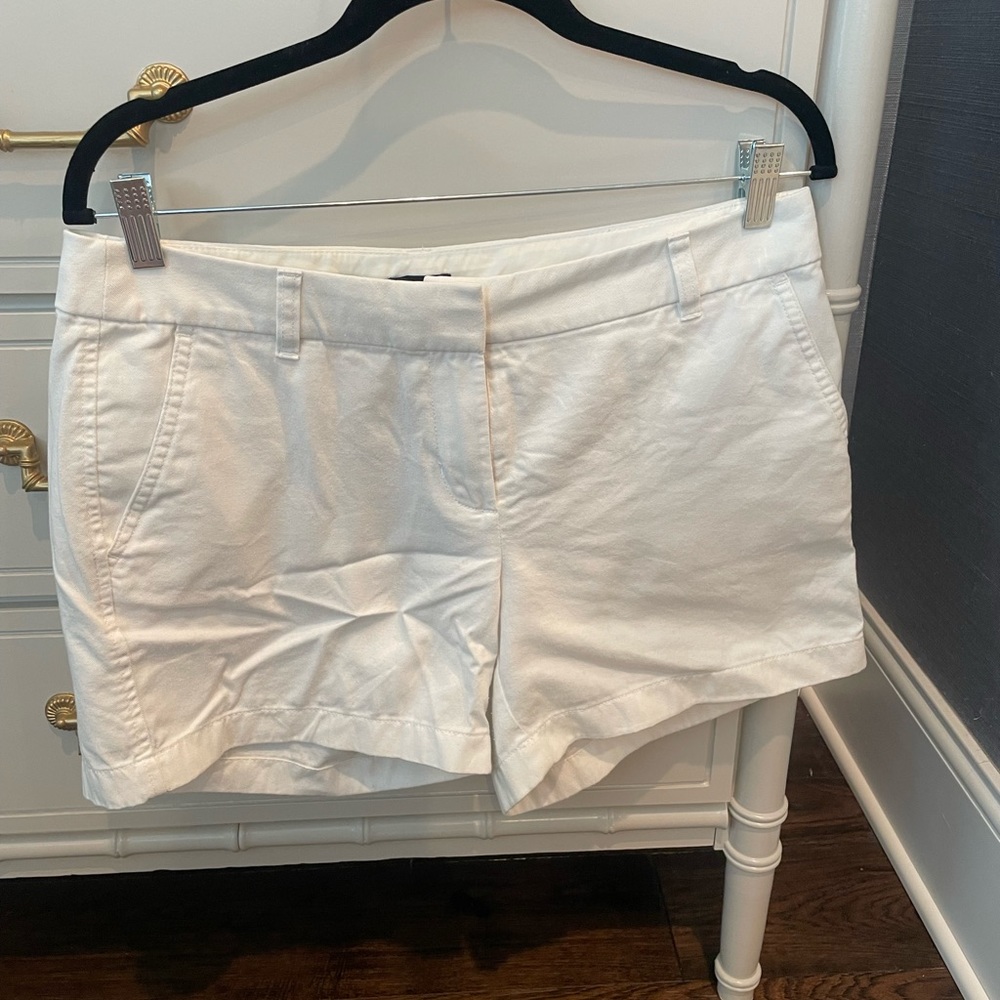 Jcrew women’s linen white shorts